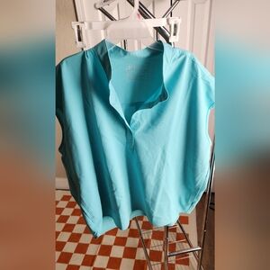 Neon Blue Figs 2XL Rafaela Top